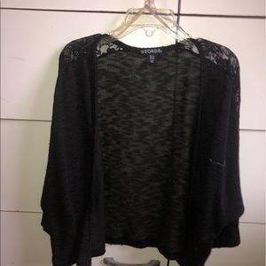 Black Cover Up with Half Sleeves and Lace